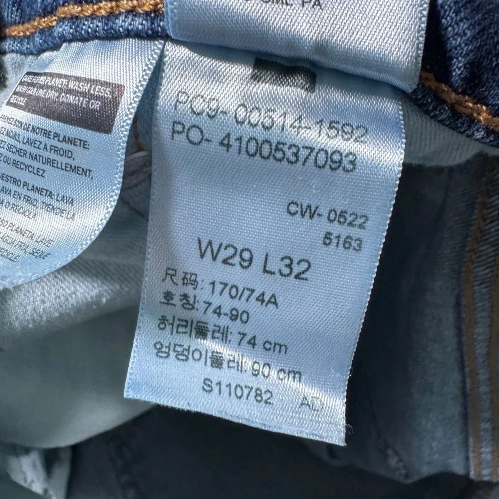 Levi's 514 Straight Fit Jeans Mens 29x32 Blue Medium Wash Denim 00514-1592